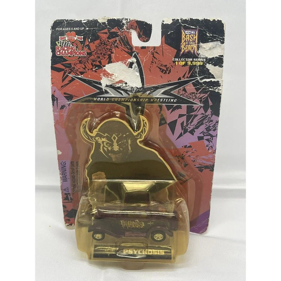 Psychosis WCW Nitro-Street Rods Die Cast Car Damaged Packaging 1 of 9999 New